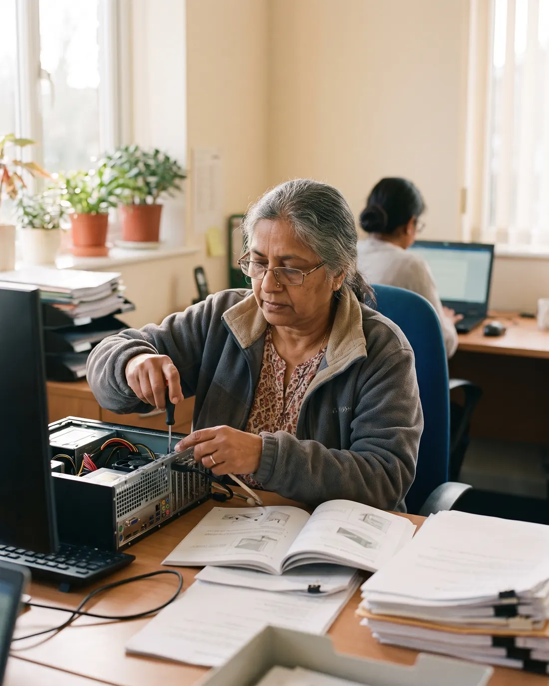 IT support specialist at work