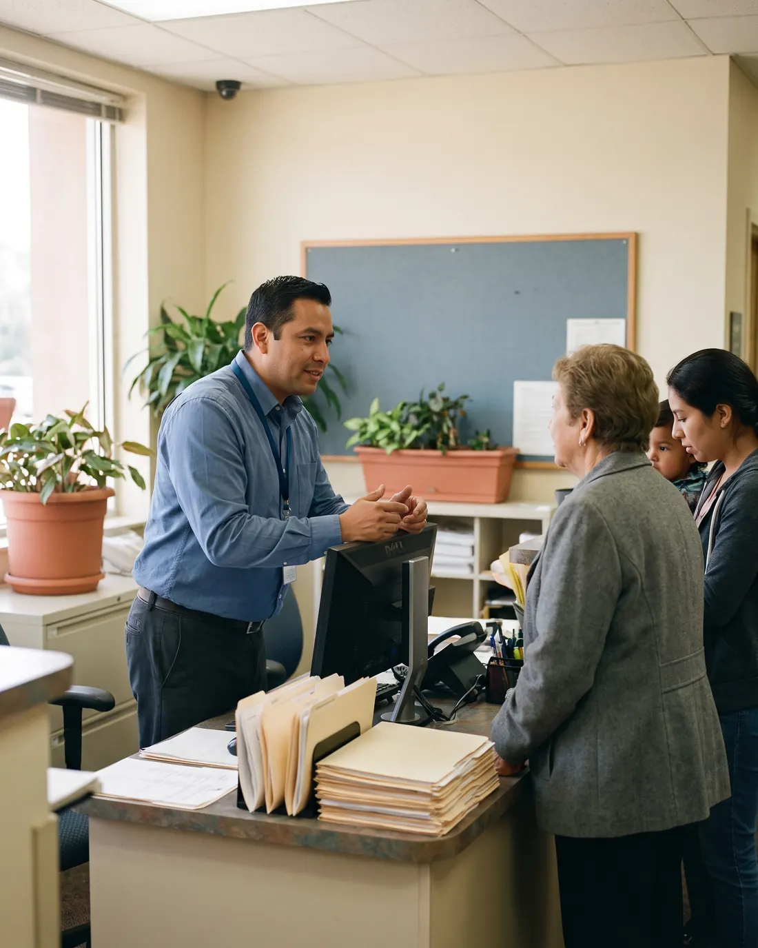 Medical administrative assistant at work